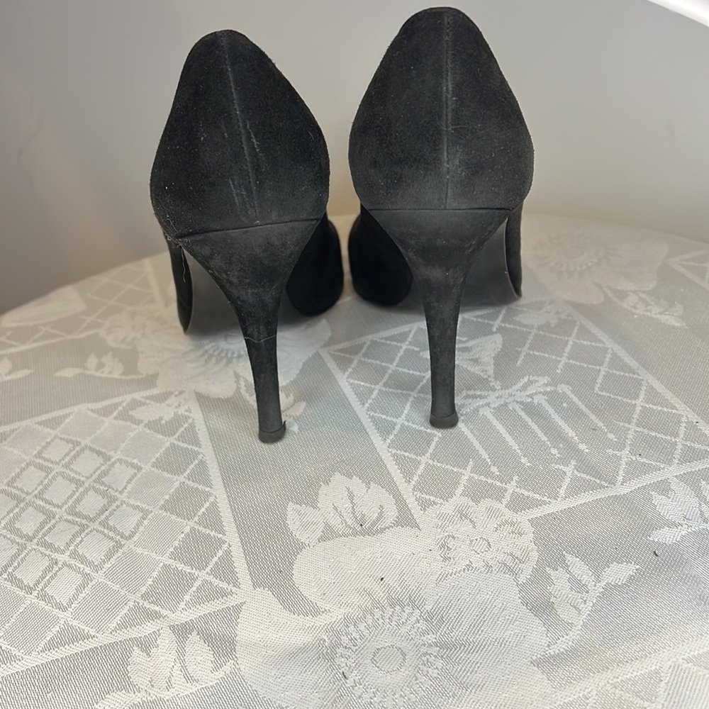 Stuart Weitzman Sz 5.5B Suede Snakeskin Pointed Toe Pumps - Picture 8 of 13